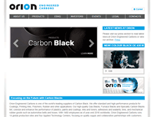 Tablet Screenshot of orioncarbons.com